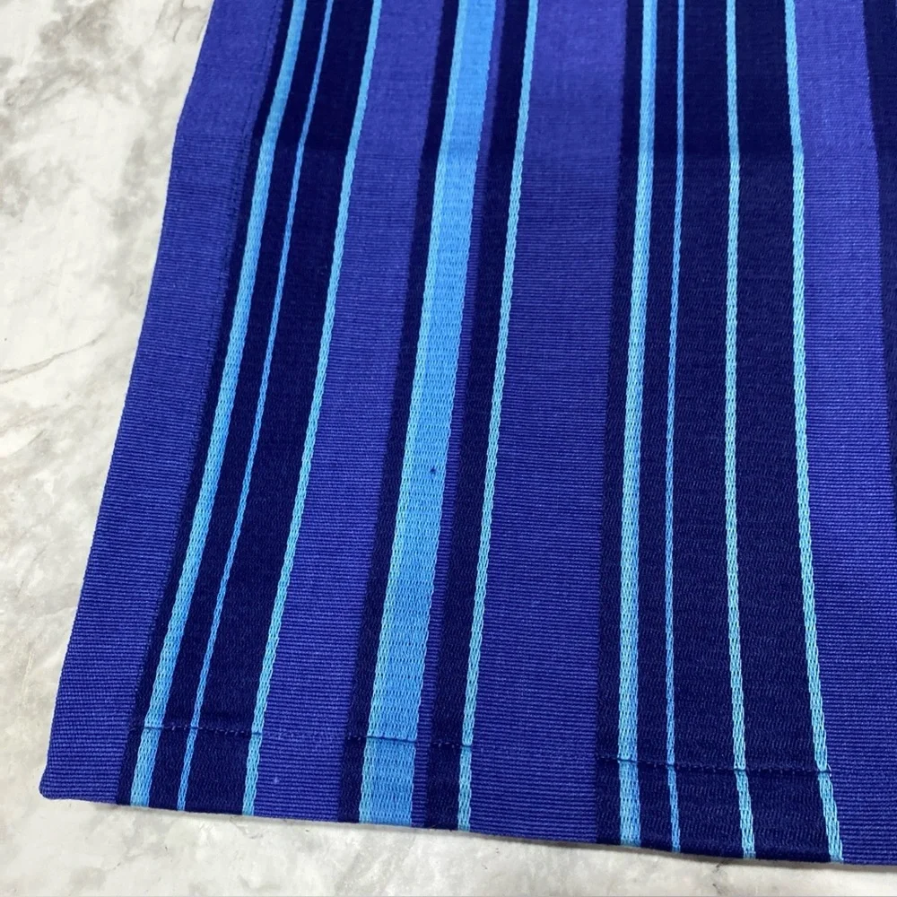 Crate & Barrel Socorro Blue Placemats Set Of 4 Stripes Striped